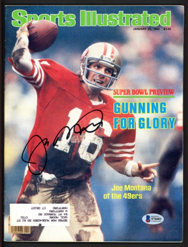 joe montana signed football