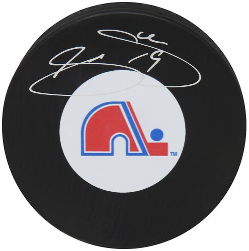 Joe Sakic Autographed Signed Quebec Nordiques Logo Hockey Puck