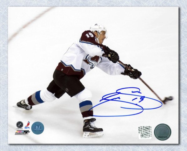 Joe Sakic Colorado Avalanche Autographed Signed Overhead Hockey Action 8x10 Photo