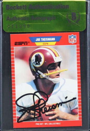 Joe Theisman Autographed Signed Redskins 1989 NFL Pro Set Announcer #9 Card Beckett