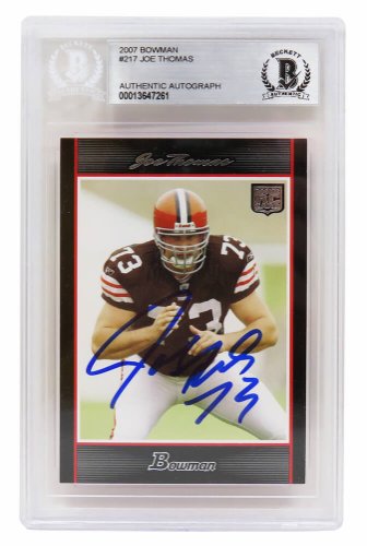 JOE THOMAS 2007 Upper Deck SP Authentic Rookie Auto Patch #514/725 HOF  Browns