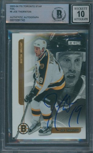 1999/00 SP Authentic #6 Joe Thornton Beckett Authentic Signed Auto 10 *1748