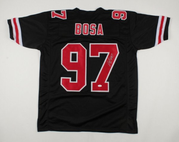 Nick Bosa Joey Bosa Signed Black Bosa Bros Custom Football Jersey (JSA —  Ultimate Autographs