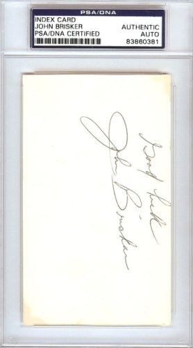 John Brisker Autographed Signed 3X5 Index Card Seattle Super Sonics "Good Luck" PSA/DNA
