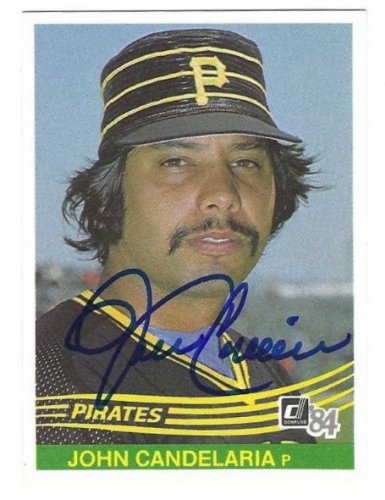 Pittsburgh Pirates ace John Candelaria  autographed 8x10 color action photo *** 