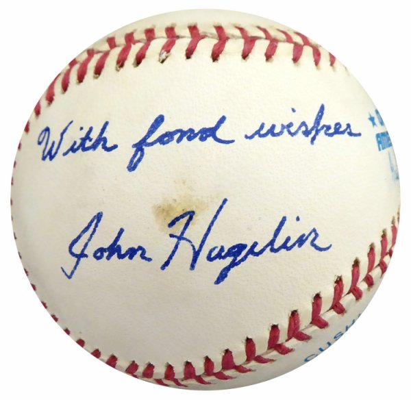 John Hagelin Autographed Signed Official Al Baseball Presidential Candidate Beckett Beckett #S78780