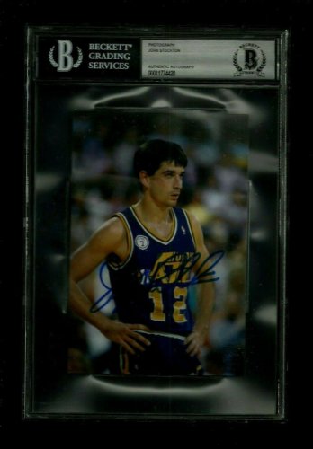 john stockton autographed jersey