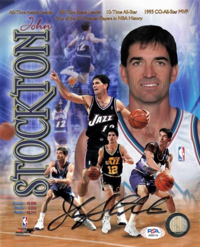 john stockton autographed jersey
