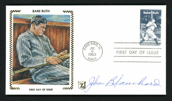 Johnny Blanchard Autographed Signed John Johnny Blanchard First Day Cover New York Yankees #156399