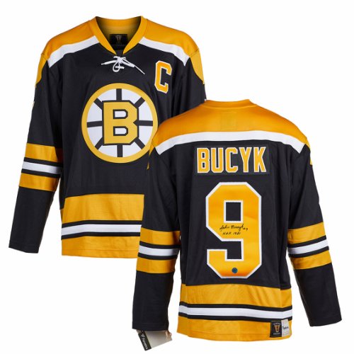 Boston Bruins Gerry Cheevers Autographed Pro Style Black Jersey JSA  Authenticated – Inklusive Sports