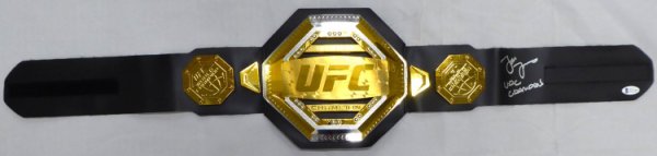 Jon Bones Jones Autographed Signed UFC Championship Replica Belt In Silver UFC Champion Beckett Beckett #185713