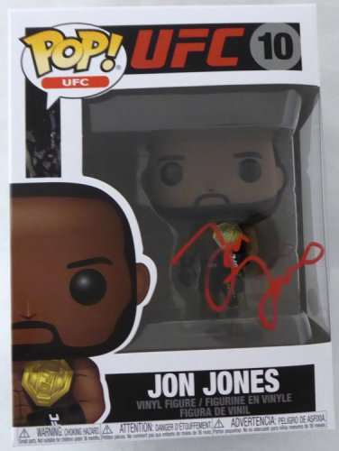 Jon Bones Jones Autographed Signed UFC Funko Pop Vinyl Figurine In Red Beckett Beckett #185709