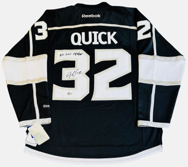 Jonathan Quick Signed Jersey - & Inscribed La Stanley Cup Rbk Psa