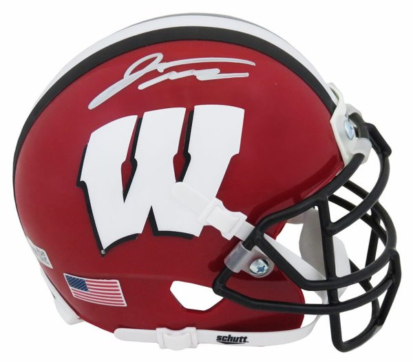Autographed Wisconsin Badgers Mini Helmets Signed Mini Helmets