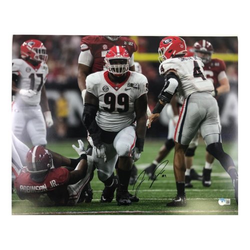 Jordan Davis Autographed Signed Bulldogs 2021 National
