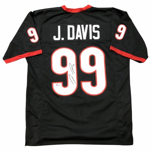 Jordan Davis Autographed Signed Georgia Bulldogs Custom Black #99 Jersey - Beckett QR Authentic