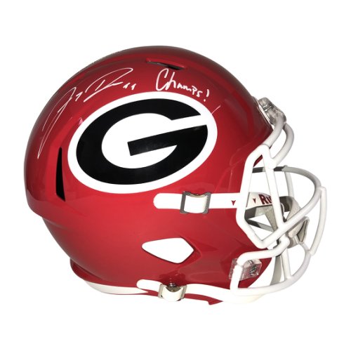 Jordan Davis Autographed Signed Georgia Bulldogs Riddell Speed Full Size Replica Helmet with Champs Inscription - Beckett QR Authentic