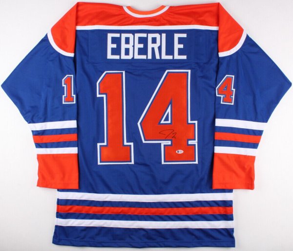 Jordan Eberle Edmonton Oilers Autographed Reebok Premier Hockey