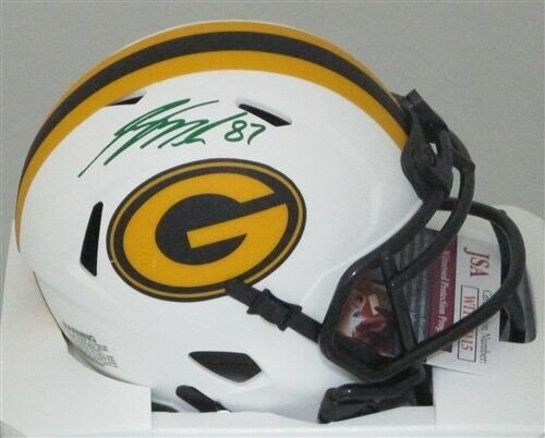 Jordy Nelson Autographed Signed Packers Riddell Lunar Speed Mini Helmet  Auto - JSA