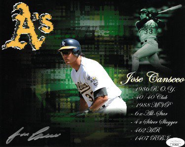 Jose Canseco Signed Oakland A's (Athletics) 1986 Topps Baseball