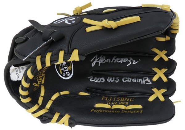 Jose Contreras Autographed Signed Rawlings Black Fielders Glove w/2005 WS Champs - Certified Authentic
