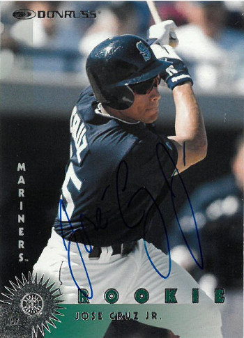 Jose Cruz Jr. Autographed Signed Seattle Mariners 1997 Donruss Rookie  Baseball Card