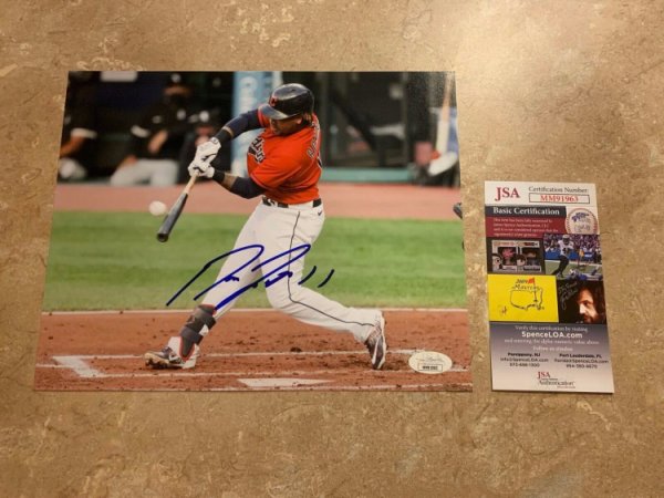 Jose Ramirez Autographed Cleveland Indians Authentic Baseball Batting Helmet   Bas Coa