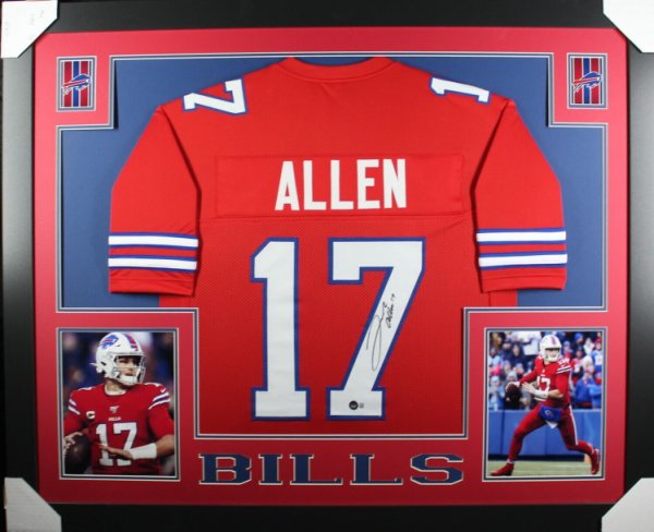 I0055094-Josh Allen Autographed Buffalo Bills Jersey Framed