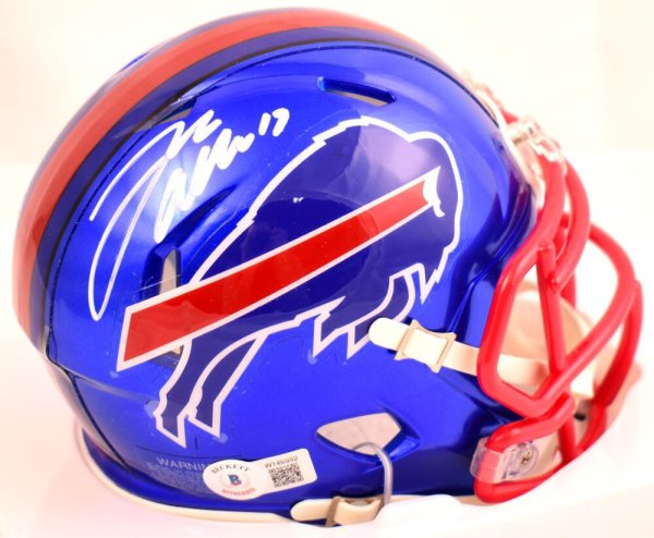 Josh Allen Signed Buffalo Bills Full-Size Blaze Speed Helmet (Beckett COA)