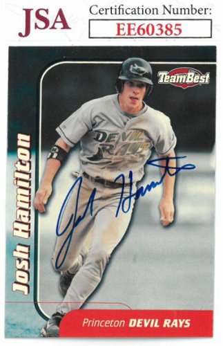 Josh Hamilton #32 Autographed MLB Authentic World Series Jersey Rangers  PSA/DNA