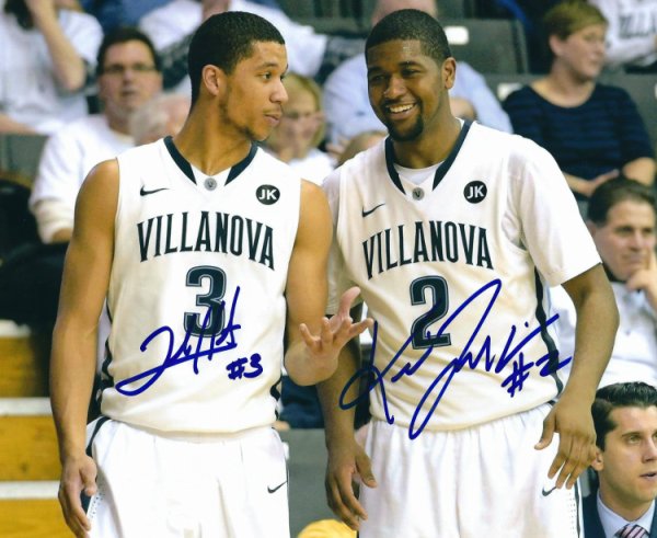 Josh Hart Autographed Signed & Kris Jenkins 2016 Villanova University Basketball 8X10 - Autographs