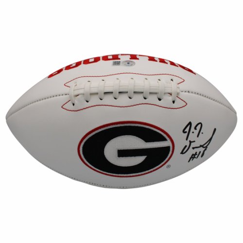 JT Daniels Autographed Signed Georgia Bulldogs White Panel Football - Beckett Authentic