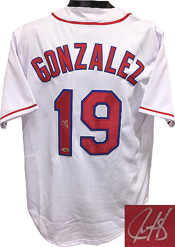 Juan Gonzalez Signed Texas Rangers Gray Jersey (MAB Hologram) MVP 1996 –