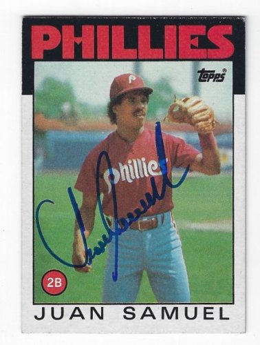 Juan Samuel Autographed Signed Phillies 1985 Donruss Action All