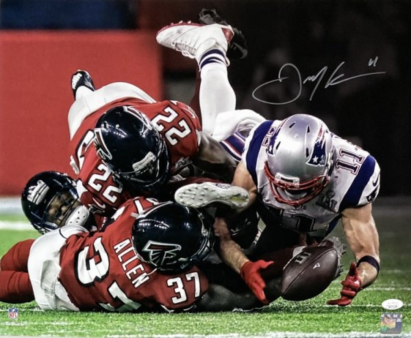 Dual-Signed New England Patriots Tom Brady & Julian Edelman Fanatics  Authentic 16 x 20 Sports