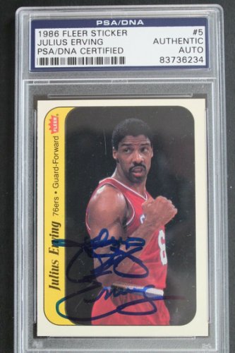 dr j autographed basketball