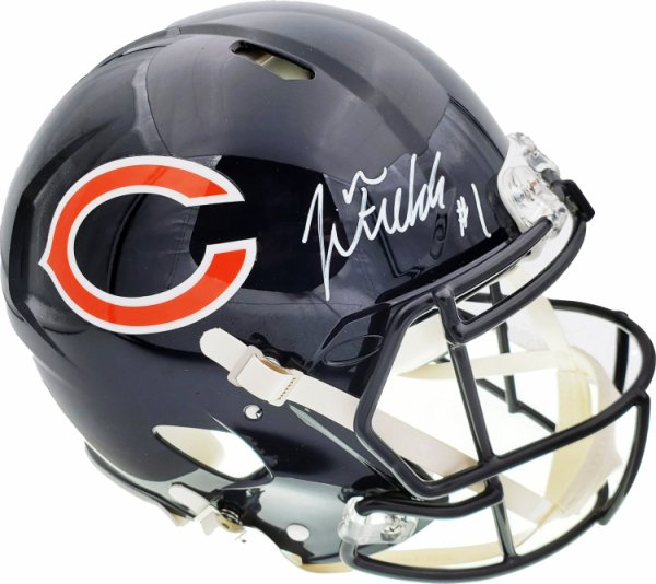 Justin Fields Autographed Chicago Bears Flash Orange Full Size