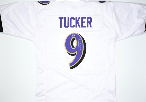 Justin Tucker Signed Baltimore Ravens Jersey (Beckett) 3xPro Bowl