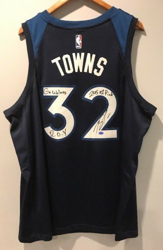 karl anthony towns signed jersey