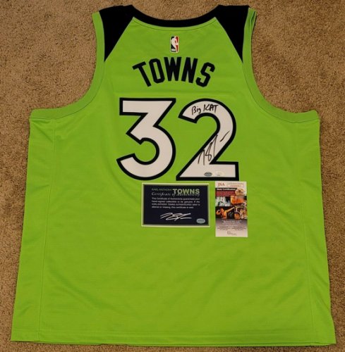 karl anthony towns signed jersey