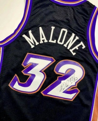 karl malone signed basketball