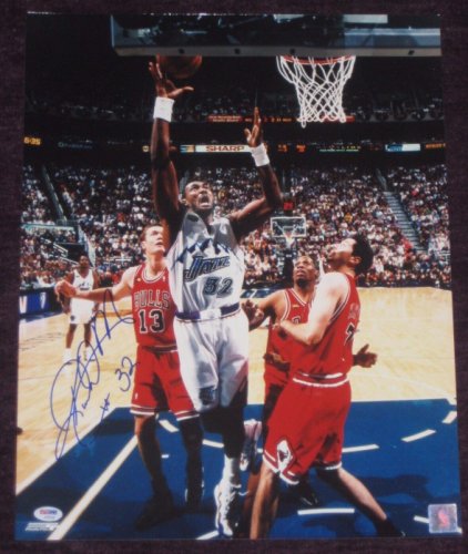 Karl Malone Autographed Signed Utah Jazz 16 X 20 Photo With PSA COA