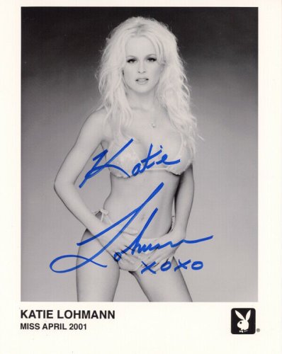 Katie Lohmann Signed Playboy 8x10 Photo PSA/DNA COA April 2001 Magazine Playmate 