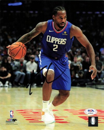 kawhi leonard autographed basketball