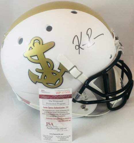 Keenan Reynolds Autographed Navy Midshipmen Dont Tread Mini Helmet JSA