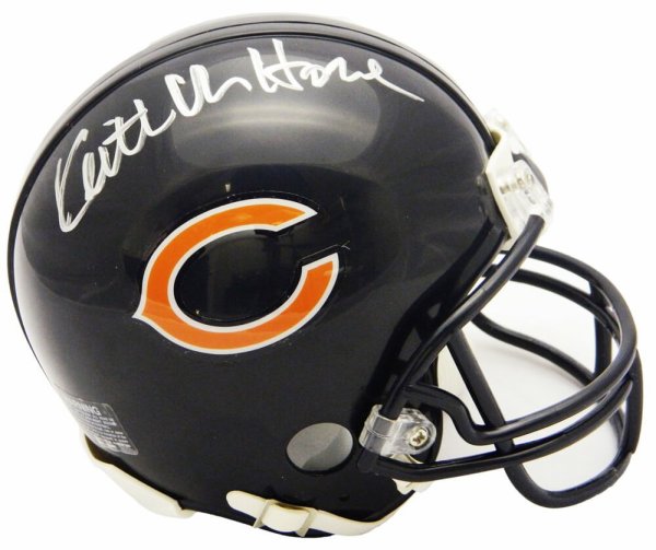 Autographed Chicago Bears Mini Helmets 