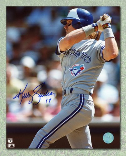 Kelly Gruber Toronto Blue Jays Autographed Close Up Batting 8x10 Photo