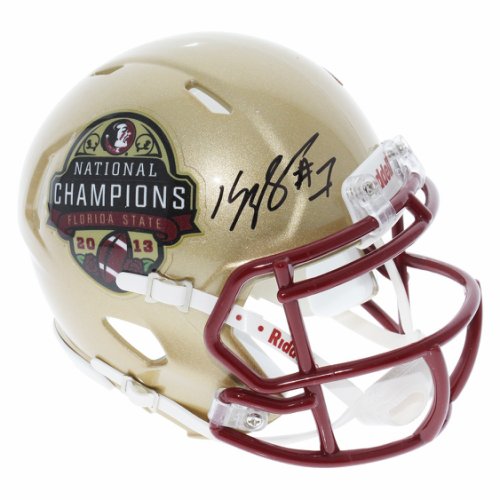 Kelvin Benjamin Florida State Seminoles Autographed Signed Riddell 2013 National Champions Commemorative Speed Mini Helmet - Beckett Authentication