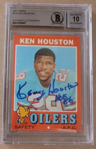 Ken Houston Autographed Signed Houston Oilers Jersey (Beckett) 12