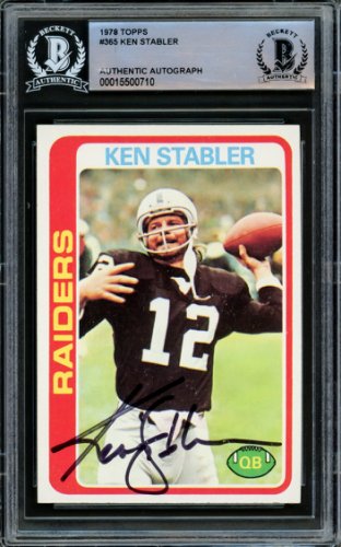 Ken Stabler Signed Helmet, Football, Jersey, and Oversized, Lot #61251